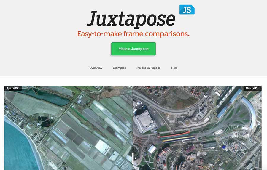 Juxtapose: Un llamativo antes y después para tu historia periodística
