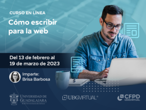 Portada de la convocatoria del curso Cómo escribir para la web