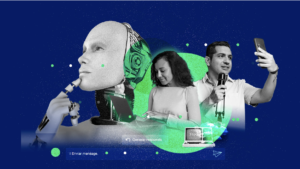 Periodismo e Inteligencia Artificial: retos a futuro. Diseño: Fidel Romero