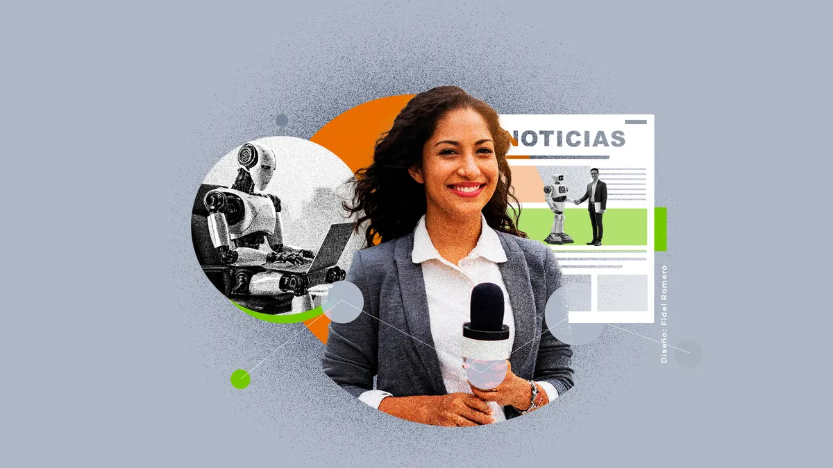 Cómo la Inteligencia Artificial está transformando la industria de las noticias. Diseño: Fidel Romero.