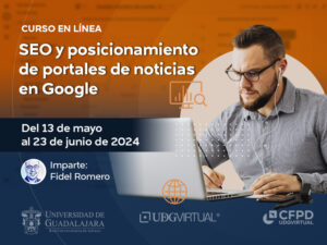 Portada del curso en línea: SEO y posicionamiento de portales de noticias en Google