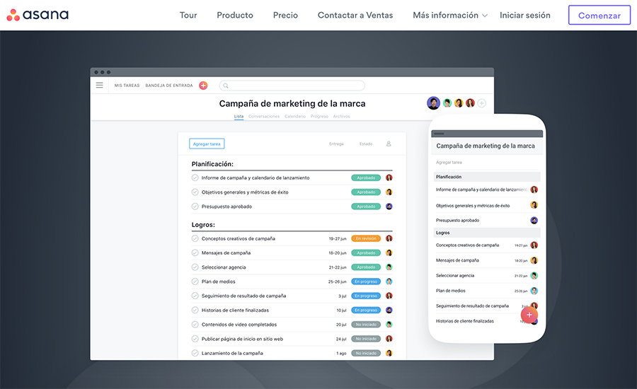 Asana: potente gestor de tareas en la nube