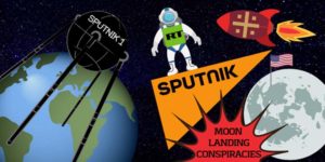 Ilustración del pasado julio del grupo UE vs Disinfo sobre la propaganda de medios rusos en el 50º aniversario de la llegada del hombre a la Luna.