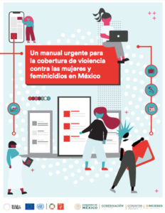 Portada del Manual urgente para la cobertura de violencia contra las mujeres y feminicidios en México