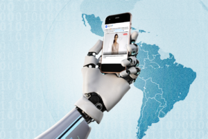 Inteligencias artificial en el periodismo latinoamericano. Diseño de portada: Fidel Romero